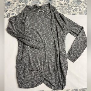 Bluenotes Heathered Grey Loose Cardigan